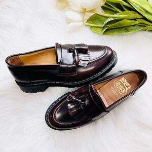 Solovair Burgundy Tassel Loafers